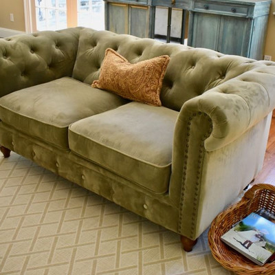 Velvet loveseat
