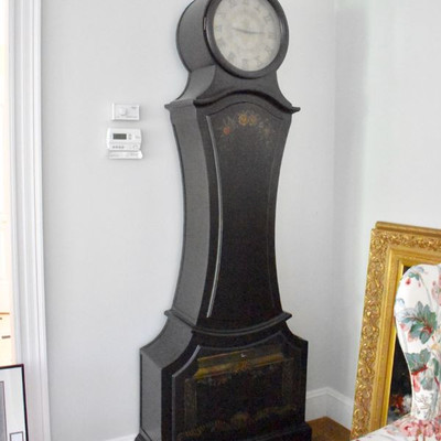 Painted grandfather clock