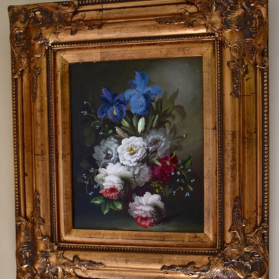 Small floral still life oil painting
