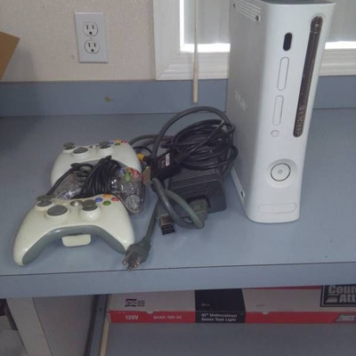 Xbox 360 with 2 controllers and Wifi Attachment - ...