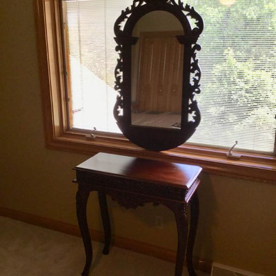 Side Table with Mirror