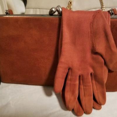 Vintage Women Purse & Gloves
