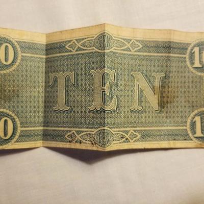 Confederate $10 Note   
