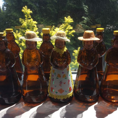 Painted Mrs. Butterworth's Syrup Bottles