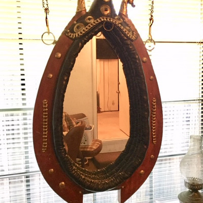 Horse collar with brass fittings