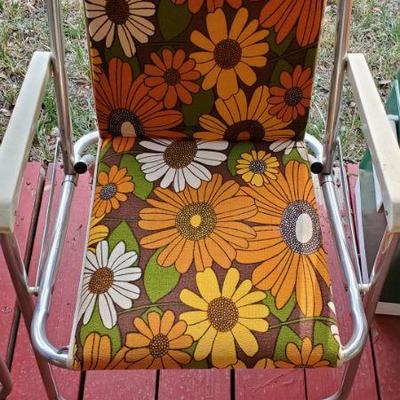 Vintage Daisy Aluminum Chairs
