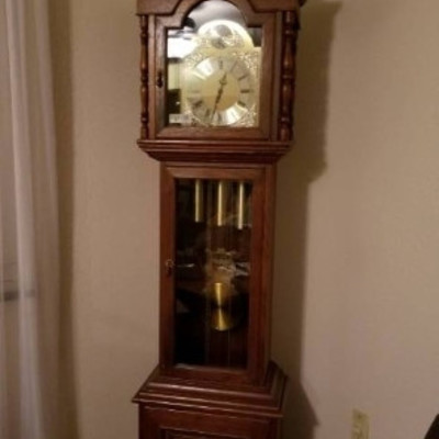 Tempus Fugit Grandfather Clock Wood Carving