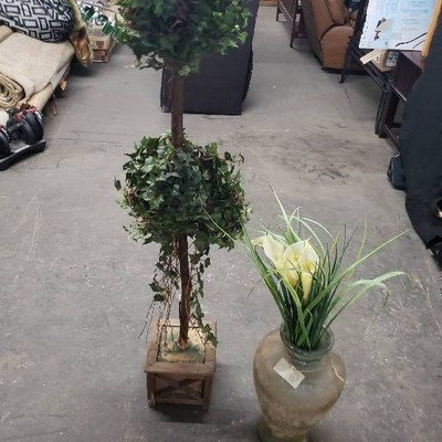 Fake Plant and Flower Vase..