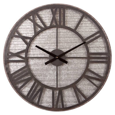 #Rustic Galvanized Metal Cut Out Wall Clock