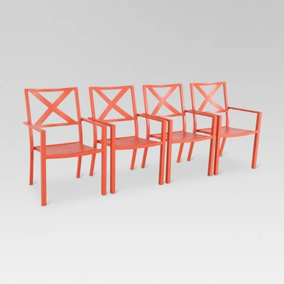 Patio Dining Chair Afton Metal Stack Patio Chair ...