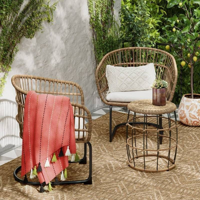 Southport 3pc Wicker Motion Patio Chat Set - Opalh ...