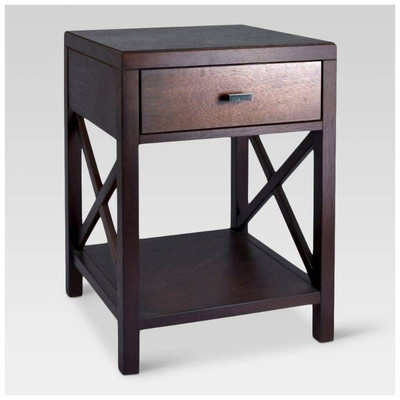 Owings Side Table With Drawer Espresso - Threshold ...