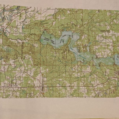 This is a zoomed in photo of the actual map. This map is available in photo postcard size and 8x10. 