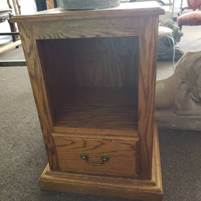 Wooden Side Table Plant Stand