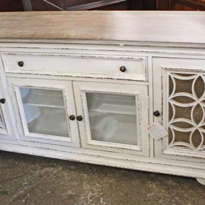  NEW White Washed Natural Top Credenza

Auction Estimate $100-$300 â€“ Located Inside 