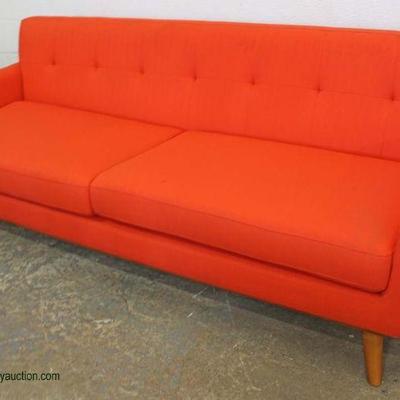  NEW Mid Century Modern Style Sofa in the Desirable Vintage Orange Color

Auction Estimate $300-$600 â€“ Located Inside 