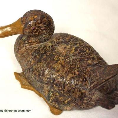  Semi-Precious Stone Carved into a Duck with Ruby Eyes

Auction Estimate $100-$200 â€“ Located Inside

  