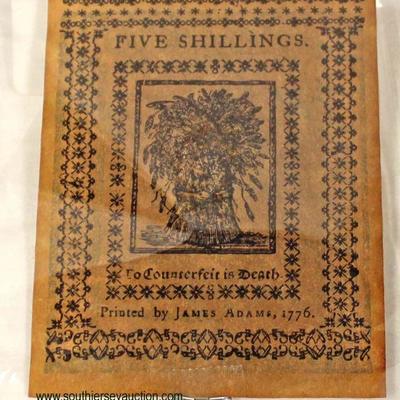  Five Shillings

Auction Estimate $5-$10 â€“ Located Inside 