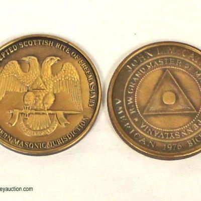  Ancient Accepted Scottish Rite of Freemasonry Coin and The Grand Lodge of F.&A.M. of Pennsylvania Freemason Coin

Auction Estimate...
