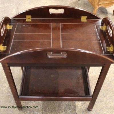  SOLID Mahogany Butterfly Butler Serving Table on Stand

Auction Estimate $100-$200 â€“ Located Inside 