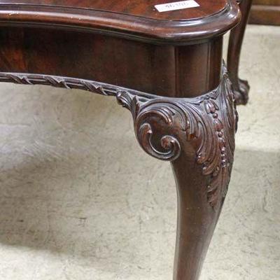  7 Piece SOLID Mahogany Ball and Claw Dining Room Table with 4 Leaves and 6 SOLID Mahogany Chippendale Style Dining Room Chairs

Auction...
