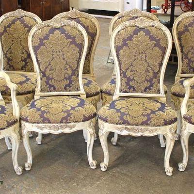  9 Piece Country French Style Decorator Dining Room Table with 8 Chairs and 1 Leaf and Custom Table Pads

Auction Estimate $300-$600 â€“...