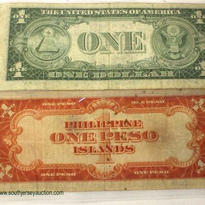  Sheet with 1935 U.S. $1.00 Silver Certificate and Philippine Islands One Peso

Auction Estimate $5-$10 â€“ Located Inside 