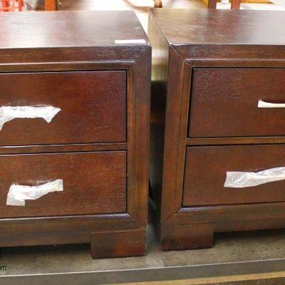  4 Pieces of NEW Matching Bedroom High Chest, Low Chest and 2 Night Stands in the Mahogany Finish

Maybe offered separate â€“ Auction...