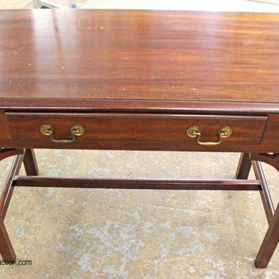  SOLID Mahogany One Drawer Chippendale Style Stretcher Base Table

Auction Estimate $100-$300 â€“ Located Inside

  