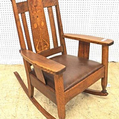  ANTIQUE “Stickley Furniture” Mission Oak with Arts and Craft Inlay Rocker

Auction Estimate $300-$600 – Located Inside 