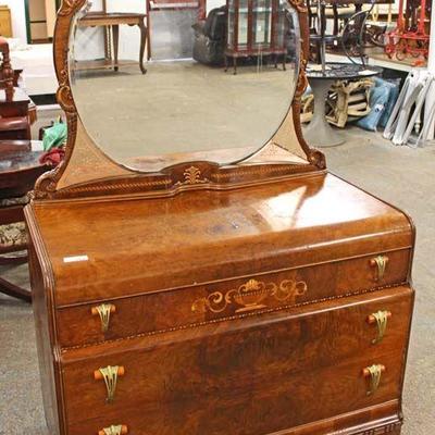  FANCY Depression 5 Piece Burl Walnut and Inlaid with Color Mirrors Bedroom Set with Full Size Bed

Auction Estimate $300-$600 – Located...