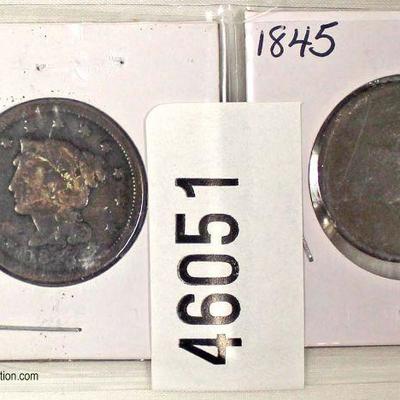  U.S. (2) 1845 Large Cents

Auction Estimate $5-$10 â€“ Located Inside 