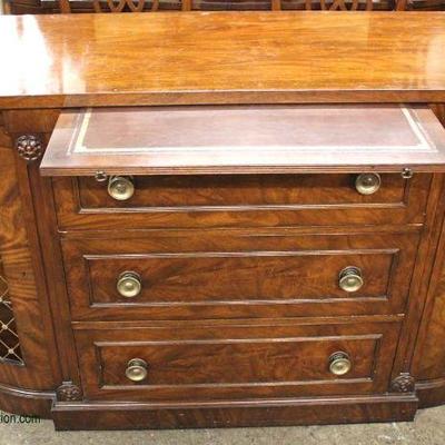  Burl Mahogany Half Moon Credenza with Pull Out Tray

Auction Estimate $200-$400 â€“ Located Inside 