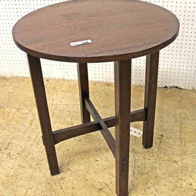  ANTIQUE â€œStickley Furnitureâ€ Mission Oak Round Lamp Table

Auction Estimate $200-$400 â€“ Located Inside

  