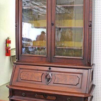  ANTIQUE 2 Piece Walnut Victorian Bookcase Secretary

Auction Estimate $400-$800 â€“ Located Inside 