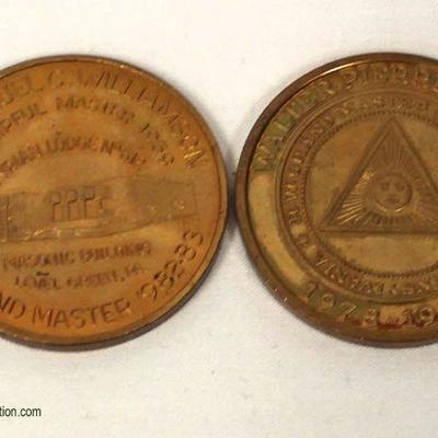  Printer Philosopher Scientist Statesman Diplomat Freemason Coin and Anniversary of the Birth of George Washington Freemason Coin...