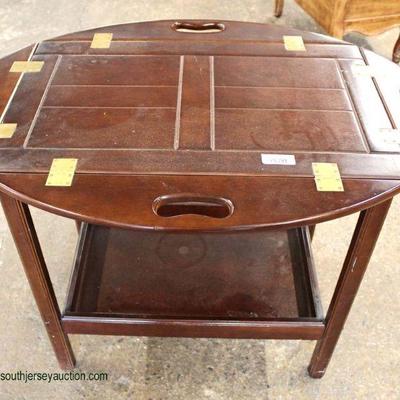  SOLID Mahogany Butterfly Butler Serving Table on Stand

Auction Estimate $100-$200 â€“ Located Inside 