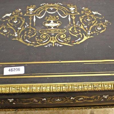  ANTIQUE French Empire Brass Inlaid Flip Top Game Table

Auction Estimate $300-600 â€“ Located Inside 