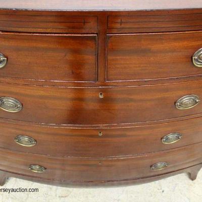  ANTIQUE Mahogany 2 over 3 Bow Front Chest

Auction Estimate $200-$400 â€“ Located Inside

  