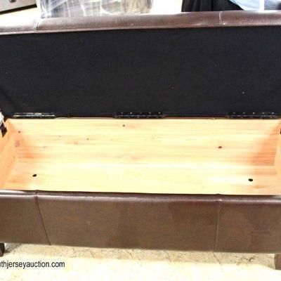  Leather End of the Bed Storage Bench

Auction Estimate $100-$200 â€“ Located Inside 