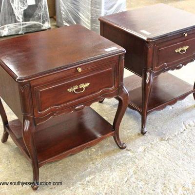  PAIR of VINTAGE SOLID Mahogany 2 Drawer French Style Night Stands

Auction Estimate $100-$200 â€“ Located Inside 