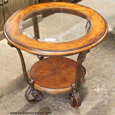  2 Piece Burl Mahogany Contemporary Decorator Glass Top and Metal Base 2 Tier Coffee Table and Lamp Table

Auction Estimate $100-$300 â€“...