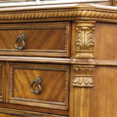  5 Piece â€œAshley Furnitureâ€ Burl Mahogany Contemporary Carved King Size Bedroom Set

Auction Estimate $500-$1000 â€“ Located Inside

  