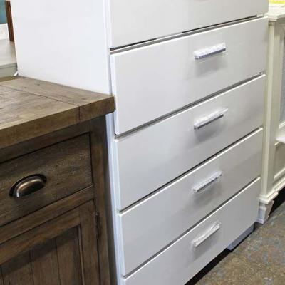  NEW White Lacquer 5 Drawer High Chest

Auction Estimate $100-$300 â€“ Located Inside 