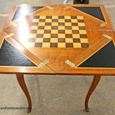  QUALITY SOLID Cherry Butterfly Napkin Chess/Checker Game Table

Auction Estimate $100-$300 â€“ Located Inside 