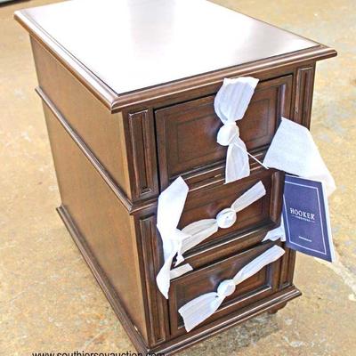  NEW â€œHooker Furnitureâ€ Mahogany Finish 3 Drawer Side Cabinet

Auction Estimate $100-$200 â€“ Located Inside 