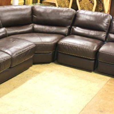  Like New 4 Piece Leather Sectional in the Brown

Auction Estimate $300-$600 â€“ Located Inside 