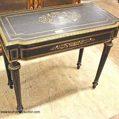  ANTIQUE French Empire Brass Inlaid Flip Top Game Table

Auction Estimate $300-600 â€“ Located Inside 