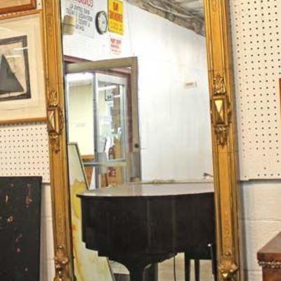  NICE ANTIQUE Carved Pier Mirror with Marble Top Console in the Original Finish

(104