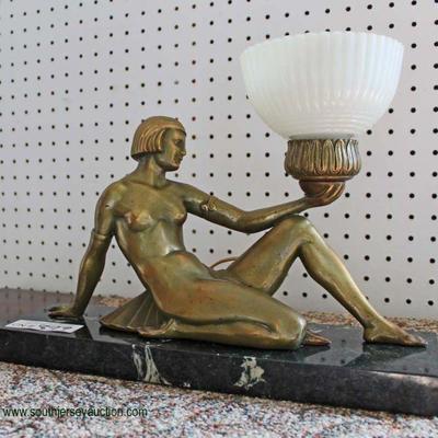  Semi Antique Art Novena Brass Figural on Marble with Original Shade Lamp

Auction Estimate $300-$600 â€“ Located Inside

  